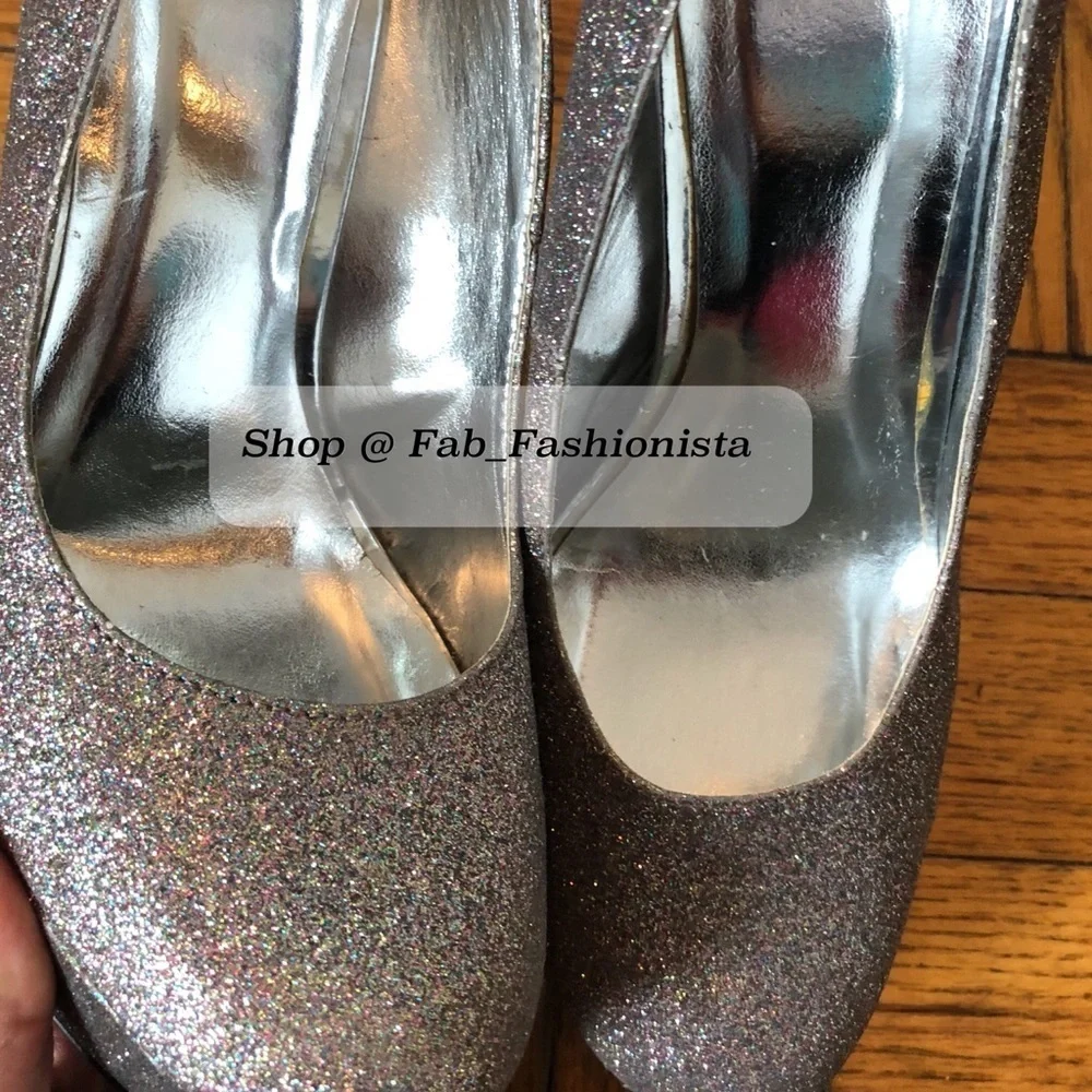 Glitter prom heels formal party wear size 8.5
